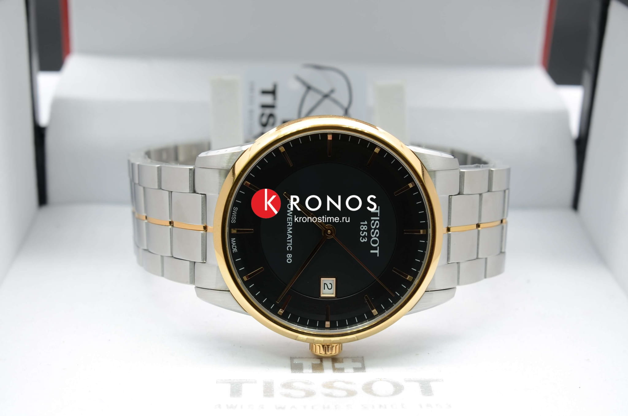 Tissot Tissot Luxury Powermatic 80 T086.407.22.051.00 механические мужские часы часы крупный план черный циферблата